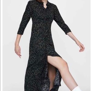 Zara Leopard Maxi dress